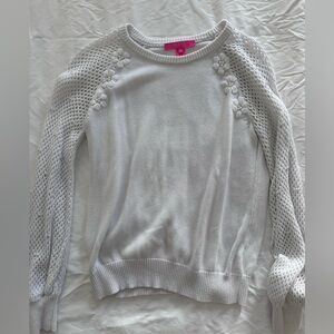 Lilly Pulitzer White Faira Pearl Sweater
